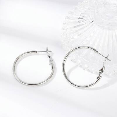 Tarnish Resistant 201 Stainless Steel Hoop Earrings