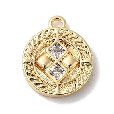 Brass Micro Pave Cubic Zirconia Charms