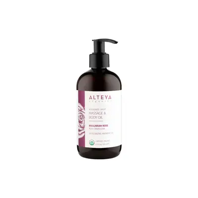alteya organics Bulgarian Rose Massage and Body Oil, 250 ml