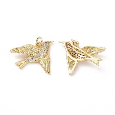 Brass Micro Pave Cubic Zirconia Pendants