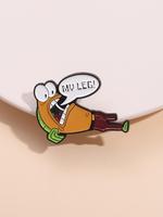 Cartoon Fish Man Design Brooch, Cute Cartoon Brooch, Fashion Accessories for Men & Women, Creative My Leg Badge for Daily Clo...