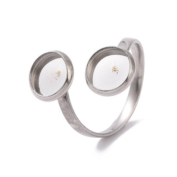 Non-Tarnish 201 Stainless Steel Open Cuff Ring Findings