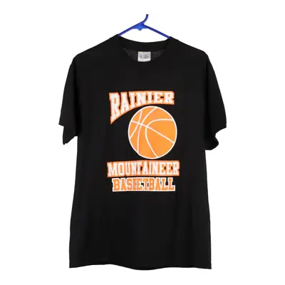 Rainier Mountaineer Basketball Port & Company T-Shirt - Medium Black Cotton