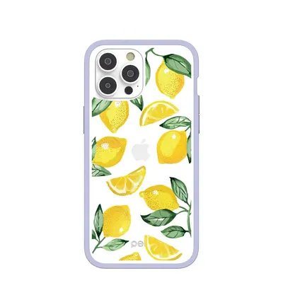 Clear Lemon Fizz iPhone 14 Pro Max Case With Lavender Ridge