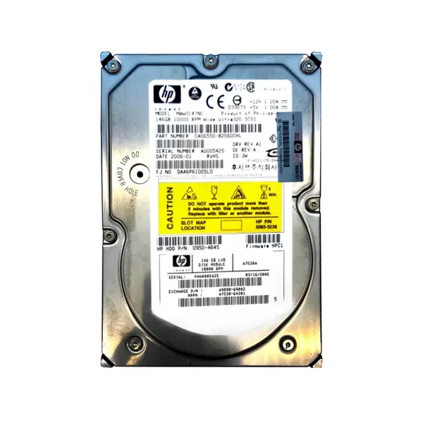 A7530-64201 HP 146GB Ultra-320 SCSI 10000 3.5-inch 8MB Hard Drive