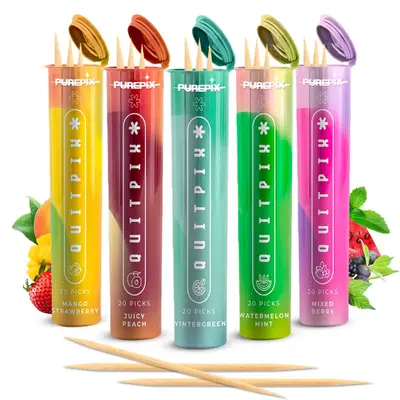 QuitPix to Help Quit Smoking Extra Thick Boosting Flavored Toothpicks with N-A-C & L-Theanine – That can Help Quit Smoking ...