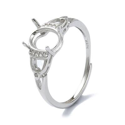 Adjustable 925 Sterling Silver Ring Components