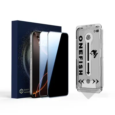 One Fish Screen Protector 2 Pack, Airbagged And Drop-Proof, For Samsung, iPhone17/16/15/14/13/12/11, Electroplating Oleophobi...
