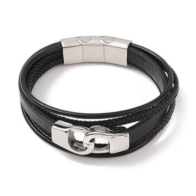Braided Microfiber Leather Multi-strand Bracelets