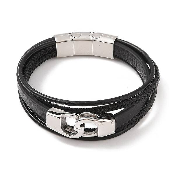 Braided Microfiber Leather Multi-strand Bracelets