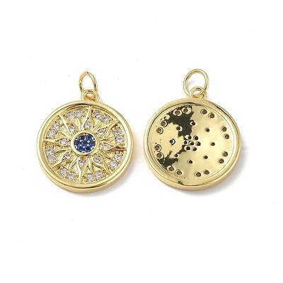 Brass Micro Pave Cubic Zirconia Pendants