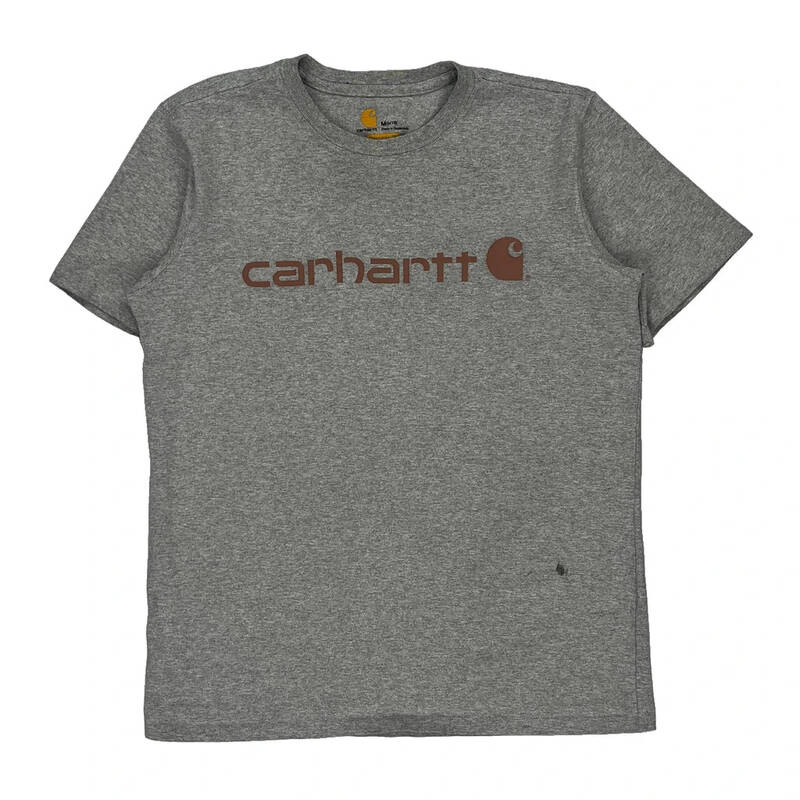 Carhartt Spellout T-Shirt - Medium Grey Cotton Blend