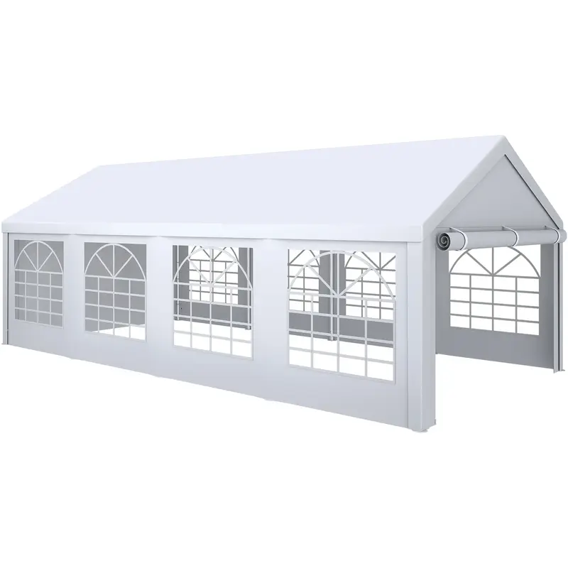 YITAHOME 20x40 ft Party Tent Outdoor Wedding Event Shelters Heavy Duty Upgraded Galvanized Canopy with Large White Roof, Remo...