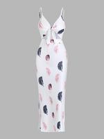 Women's Cut Out Backless Sleeveless Cami Dress, Casual Spaghetti Strap Split Thigh Long Dress for Summer, Dresses for Women, ...