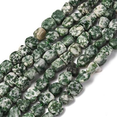 Natural Green Spot Jasper Beads Strands