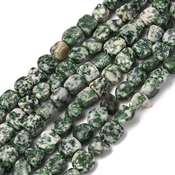 Natural Green Spot Jasper Beads Strands