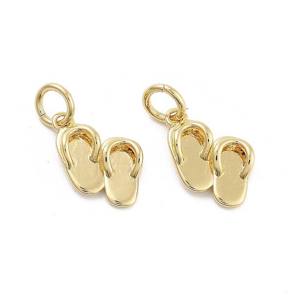 Flip Flops Rack Plating Brass Charms