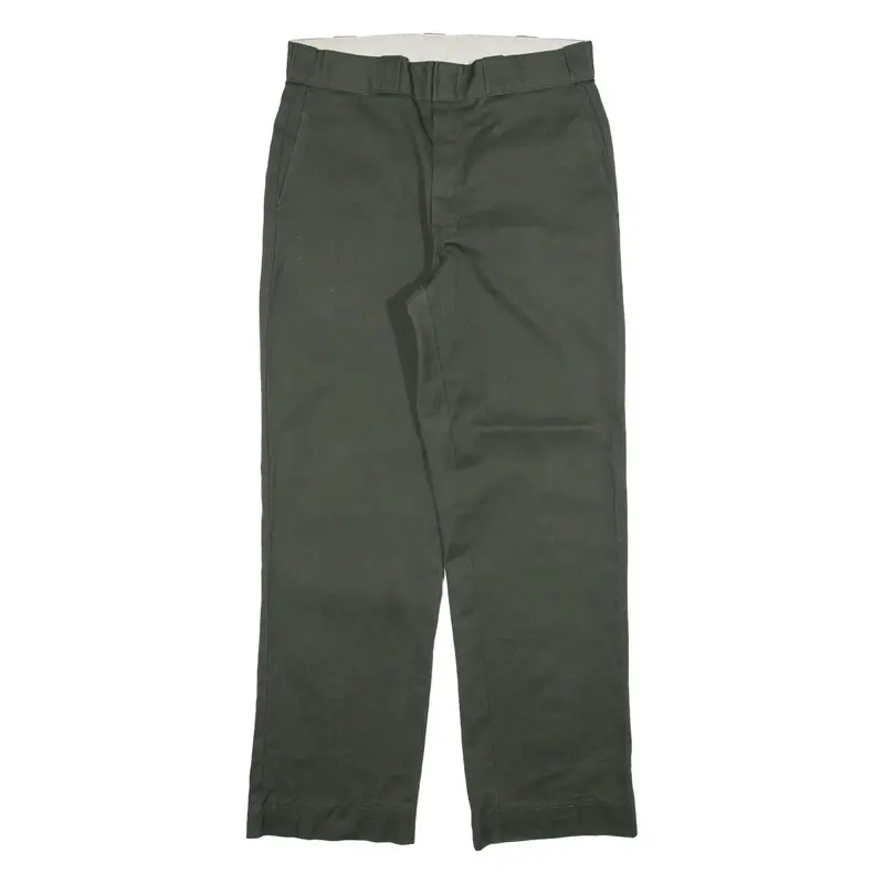 DICKIES Mens Trousers Grey Regular Straight W32 L30