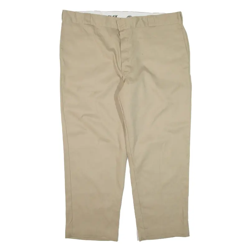 DICKIES 874 Workwear Trousers Beige Regular Straight Mens W42 L27