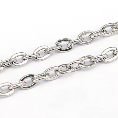 Non-Tarnish 3.28 Feet 201 Stainless Steel Cable Chains