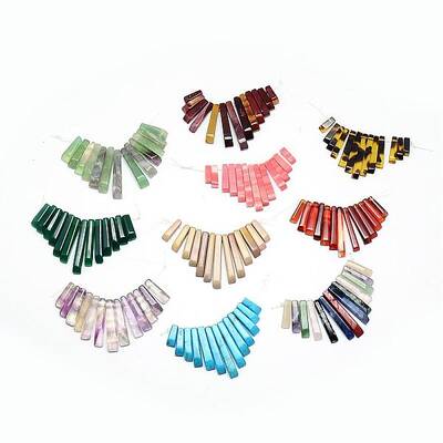 Natural & Synthetic Mixed Stone Bead Strands