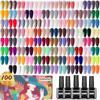 JODSONE 100 PCS Gel Nail Polish Kit No Wipe Soak off Base Coat and Matte Glossy Top Coat Gel Polish Collections Gifts for Man...