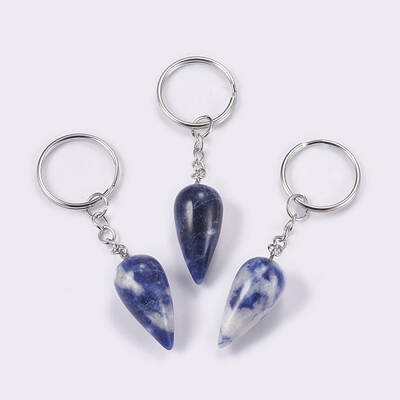Natural Sodalite Keychain