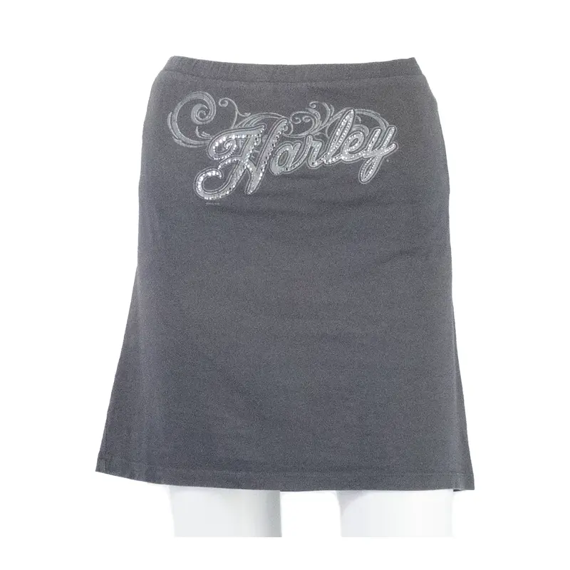 HARLEY DAVIDSON Womens Straight Skirt Grey Short L