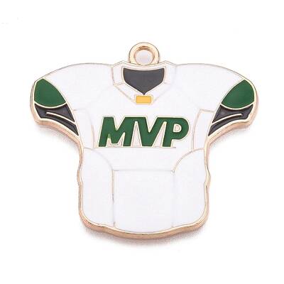 Rugby Theme Alloy Enamel Pendants