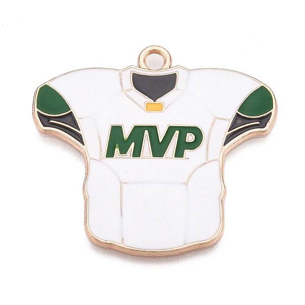 Rugby Theme Alloy Enamel Pendants