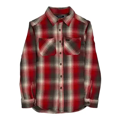 Ralph Lauren Checked Flannel Shirt - Small Red Cotton