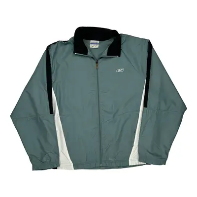 Reebok Track Jacket - Small Grey Polyester