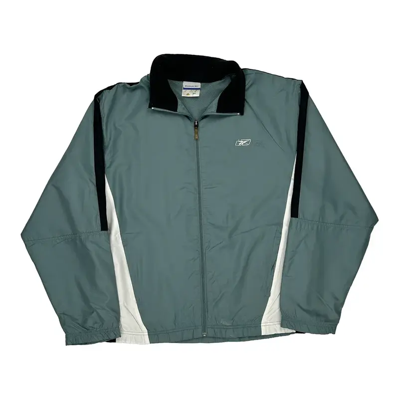 Reebok Track Jacket - Small Grey Polyester