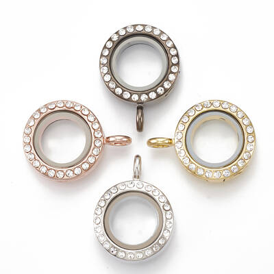 Alloy Magnetic Locket Pendants