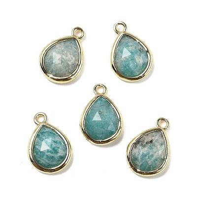 Natural Amazonite Faceted Pendants
