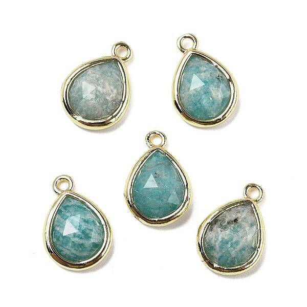Natural Amazonite Faceted Pendants