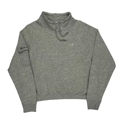 Champion 1/4 Zip - Large Grey Cotton Blend