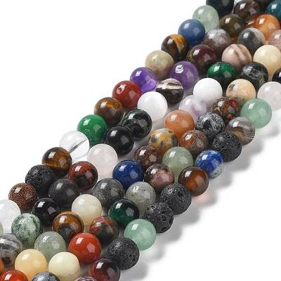 15 inch Round Gemstone Strands