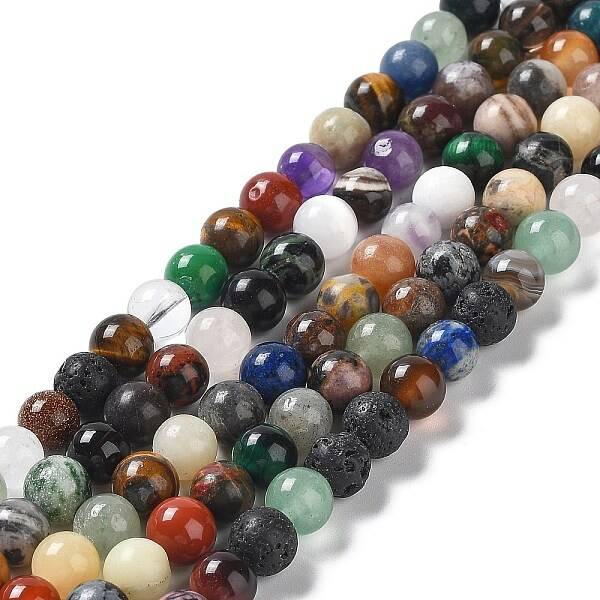 15 inch Round Gemstone Strands