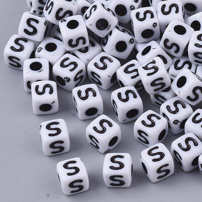 White Opaque Acrylic Beads