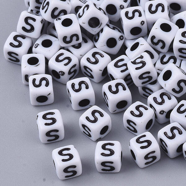 White Opaque Acrylic Beads
