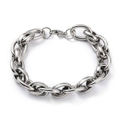 Tarnish Resistant 304 Stainless Steel Rope Chain Bracelets