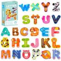 Christmas 26 Letter & Animal Shaped Refrigerator Sticker, Cute Animal & Letter Pattern Sticker, Creative Toy, Thanksgiving, C...