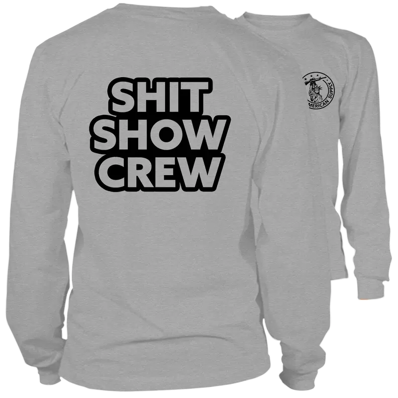 Shit Show Crew - Long Sleeve Heather Gray T-Shirt