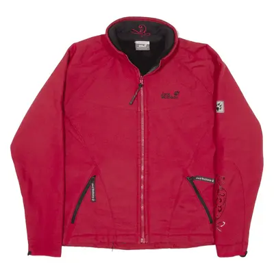 JACK WOLFSKIN Faux Fur Lined Shell Jacket Red Womens M