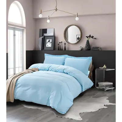 Elegant Comfort Essential 3-Piece Solid Duvet Cover Set – Soft Microfiber, Fade-Resistant, Includes Duvet Cover & Pillow Sh...