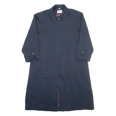 H&M Womens Trench Coat Blue S