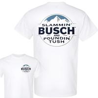 Slammin Busch And Poundin Tush Shirt, Funny Busch Light T-Shirt, Trending Hilarious Shirt, Unisext cotton T-shirt Classic Men...