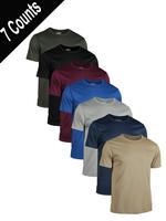 Men's Solid Color Breathable Quick Drying Sports Tee, Regular Fit Casual Comfy Round Neck Short Sleeve T-shirt for Gym Workou...