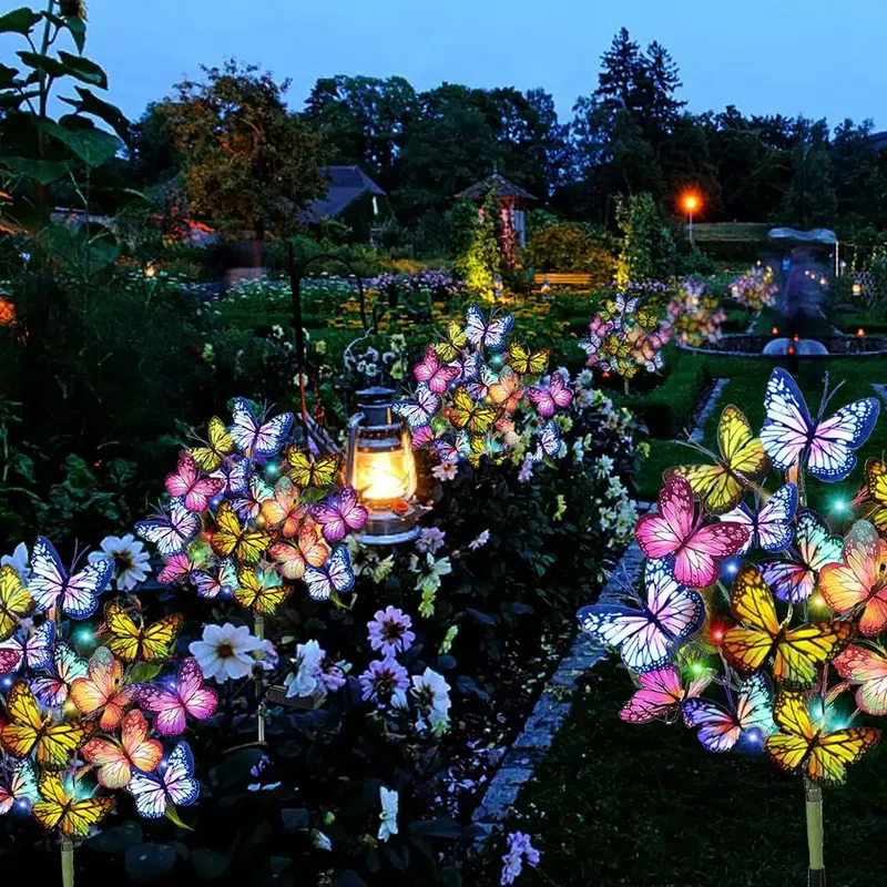 Butterfly Design Solar Garden Light, 1 Count Outdoor Waterproof Decorative Solar Light, Mother's Day Gift Decorative Solar Li...